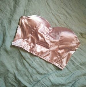 Charlotte Russe pink satin bustier
